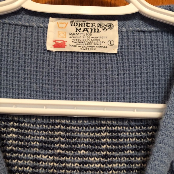 Blue “White Ram” Cardigan - Picture 2 of 4